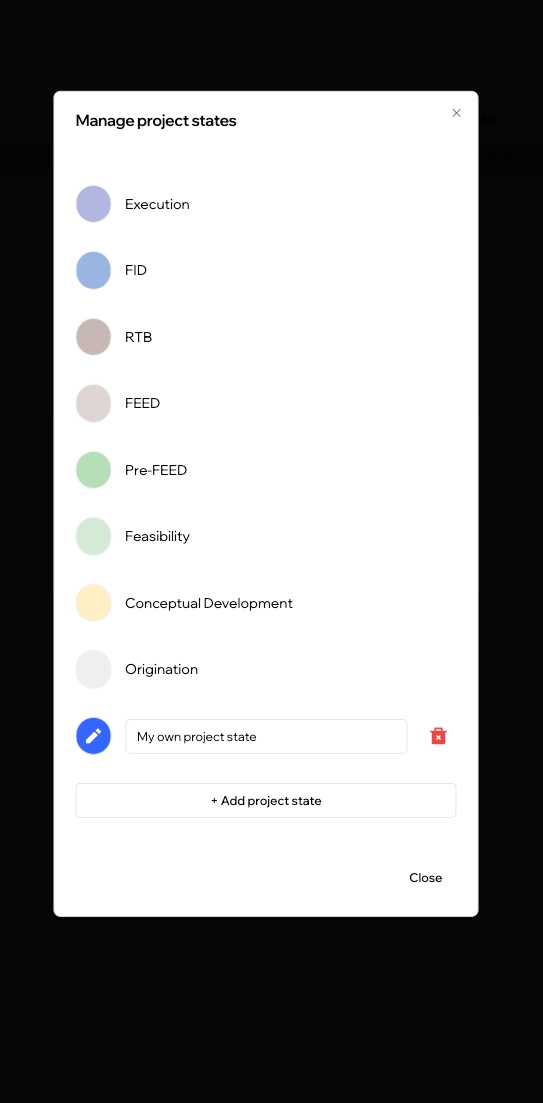 custom project status